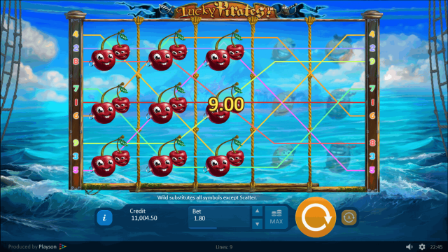 Игровой интерфейс Lucky Pirates! 5